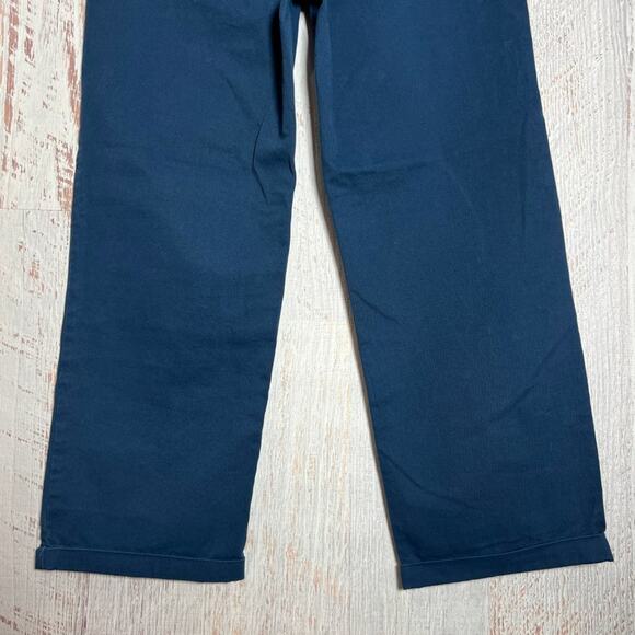 NWT Free People Relaxed Boyfriend Chino Pants SIZE 26 Navy Button Fly Trousers - Picture 11 of 11